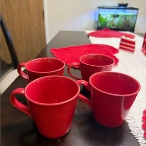 Gordon Ramsay by Royal Doulton Red Ceramic Coffee 4 Pcs Mug Set